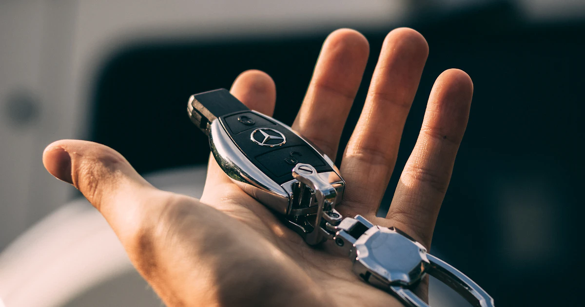Calculadora e carro representando quanto custa o seguro de carro